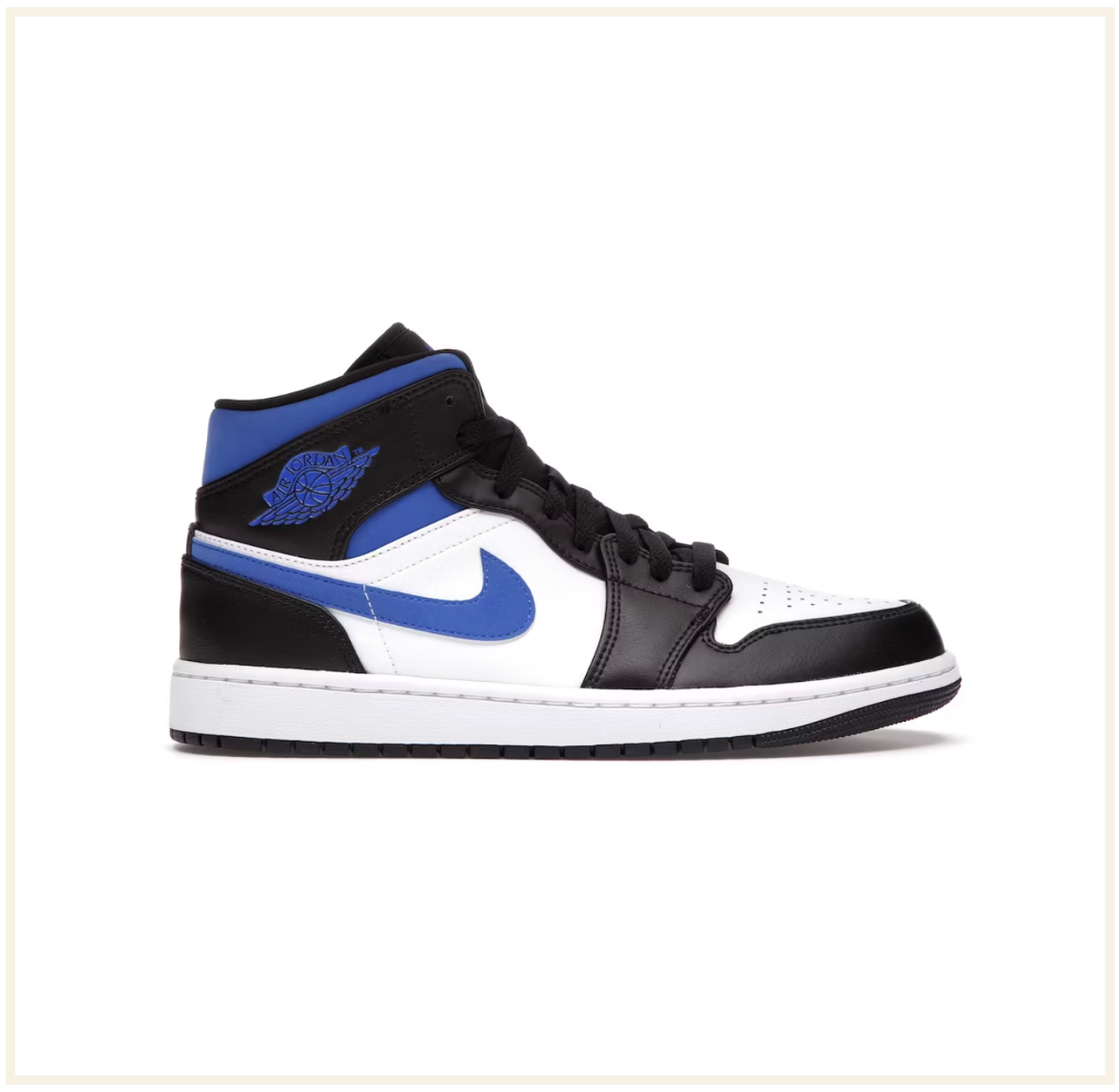 Nike jordan 1 sales mid blue and white