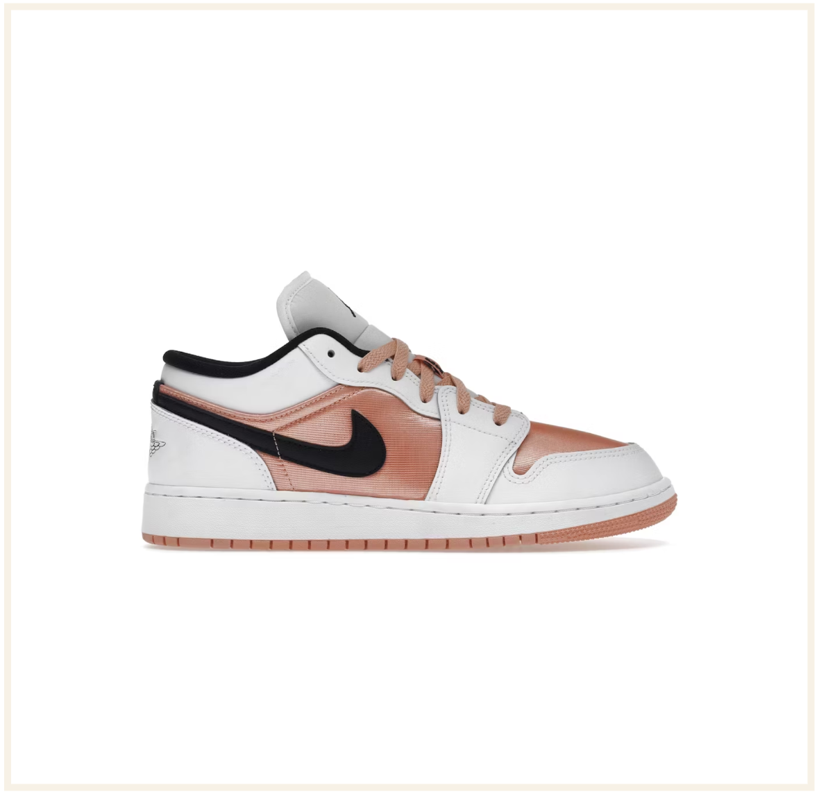 Air Jordan 1 Low White Light Madder Root GS