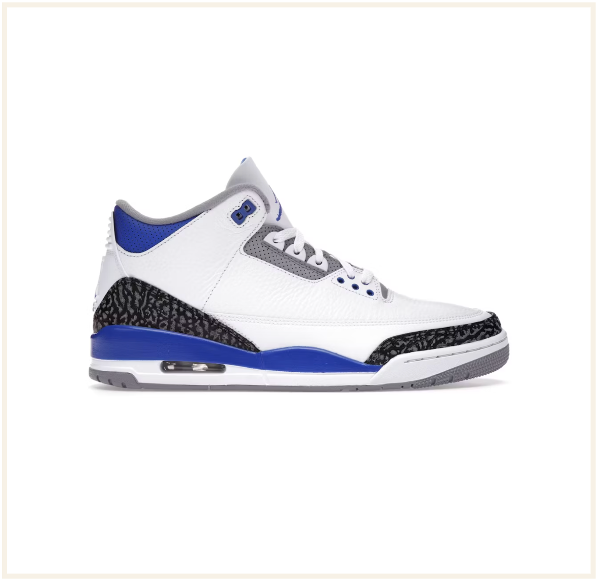 Air jordan 3 blue and deals white