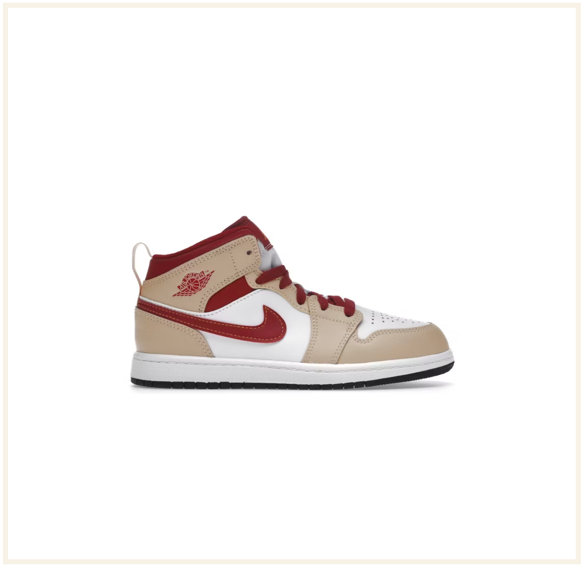 Air Jordan 1 Mid Light Curry Cardinal PS