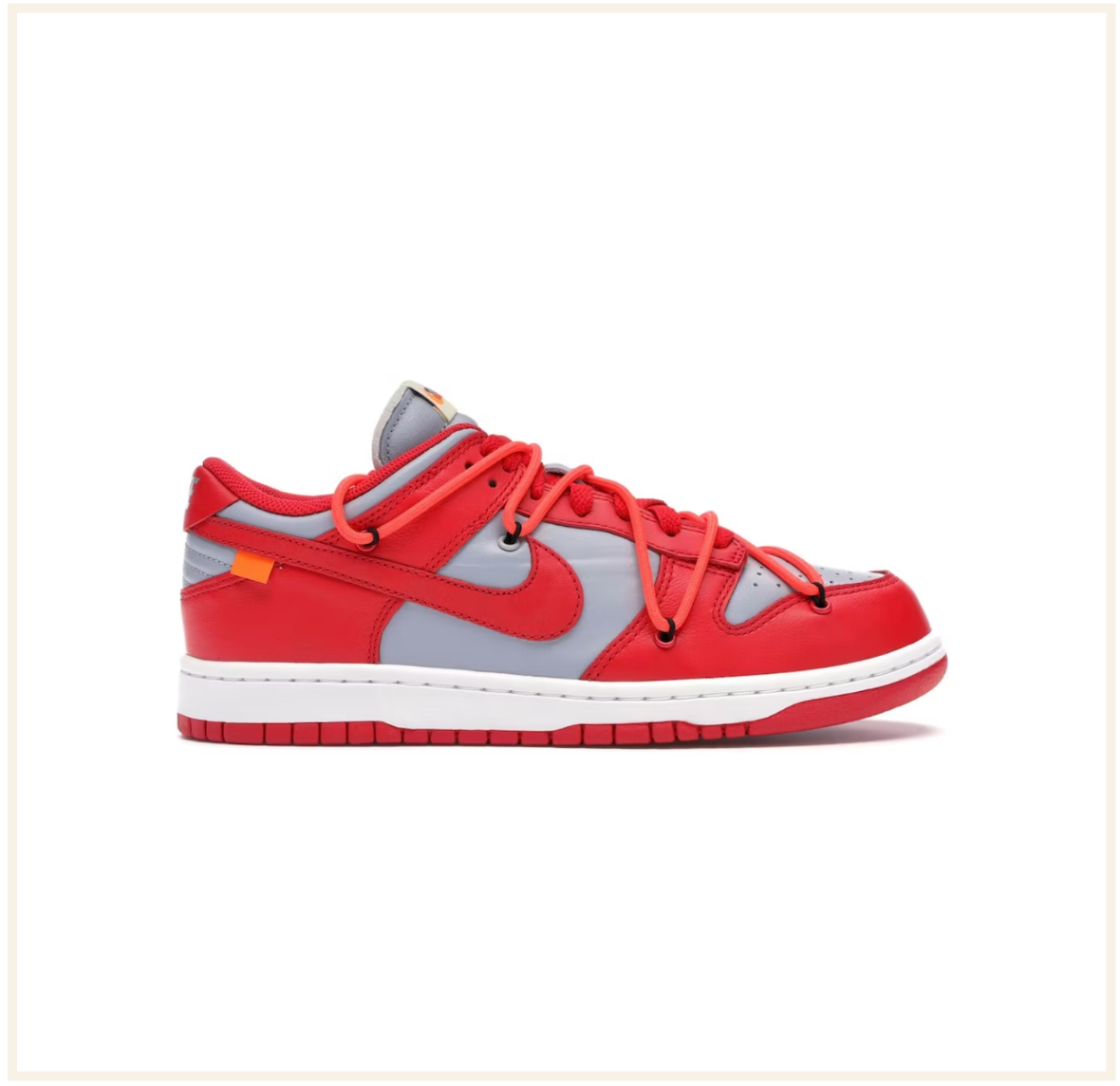 Dunk low off-white clearance university red