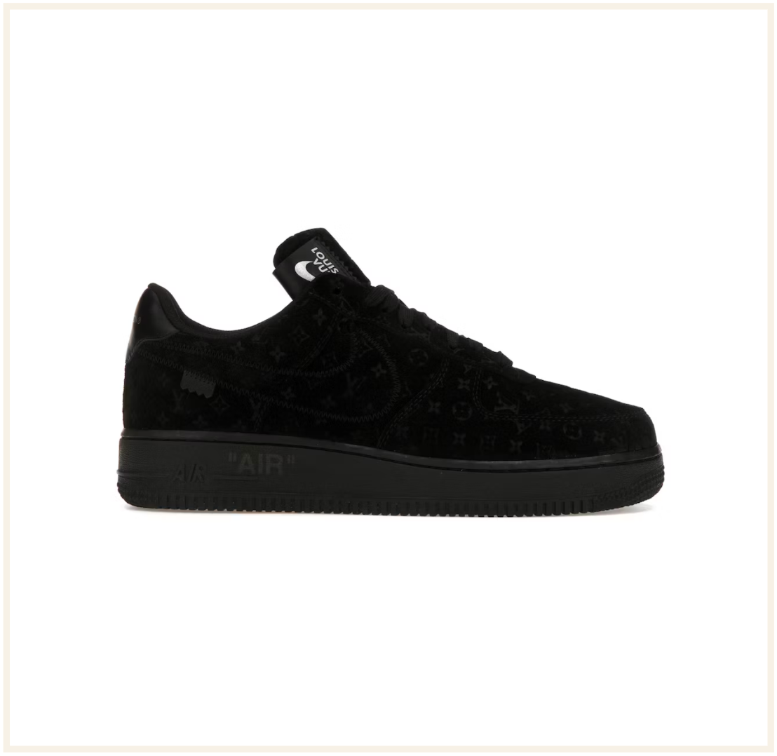 Nike x Louis Vuitton Virgil Abloh Air Force 1 Low Black Monogram