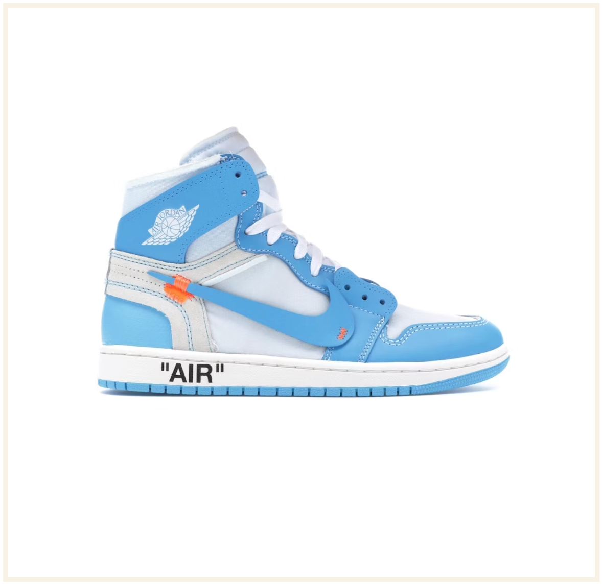 Off white x jordan 1 blue on sale