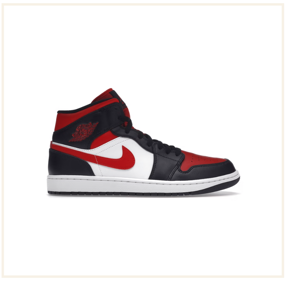 Air Jordan 1 Mid Black Fire Red 2022
