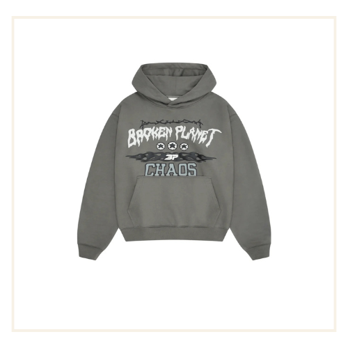 Broken Planet Chaos Hoodie Gunmetal Grey