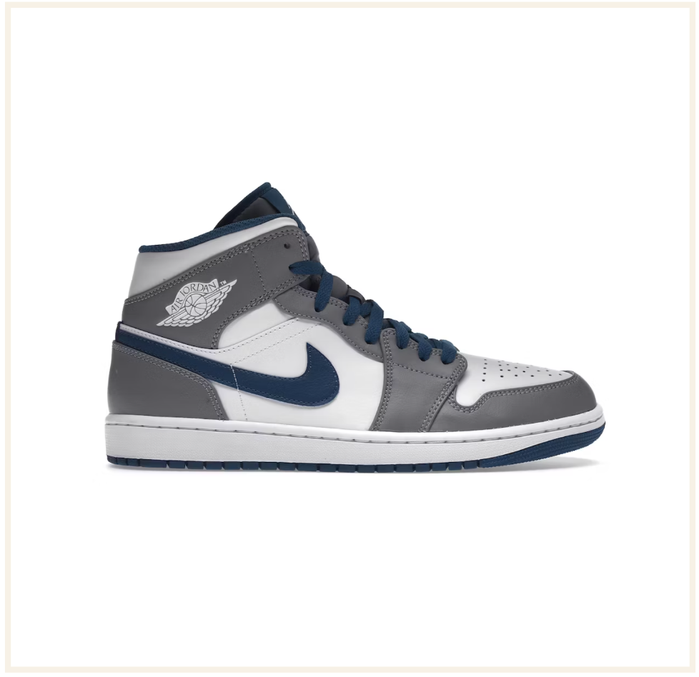 Air Jordan 1 Mid True Blue Cement (2022)