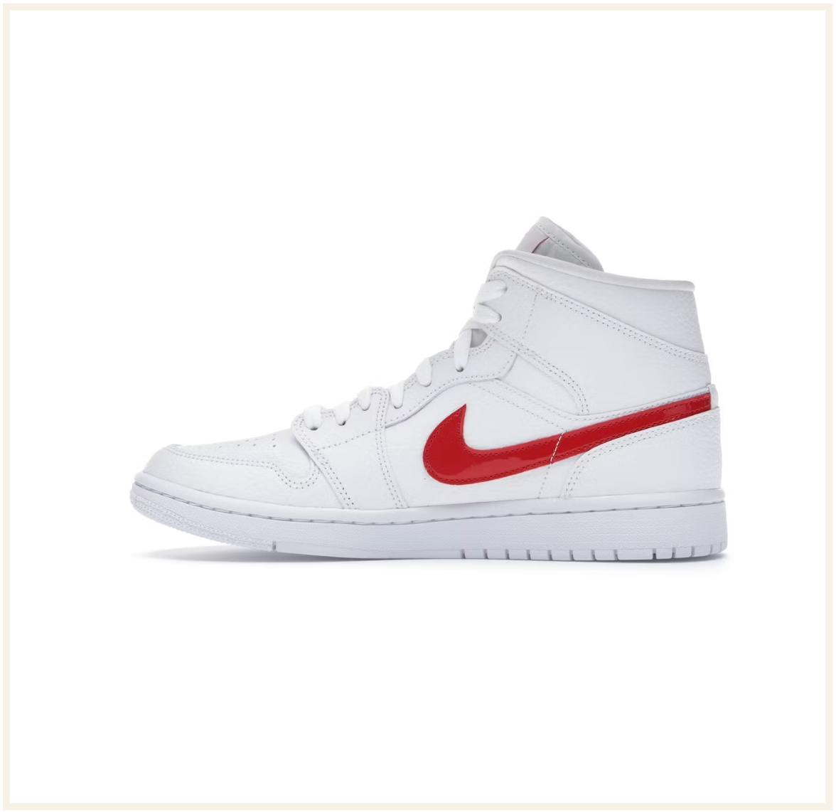 Jordan 1 mid white red online