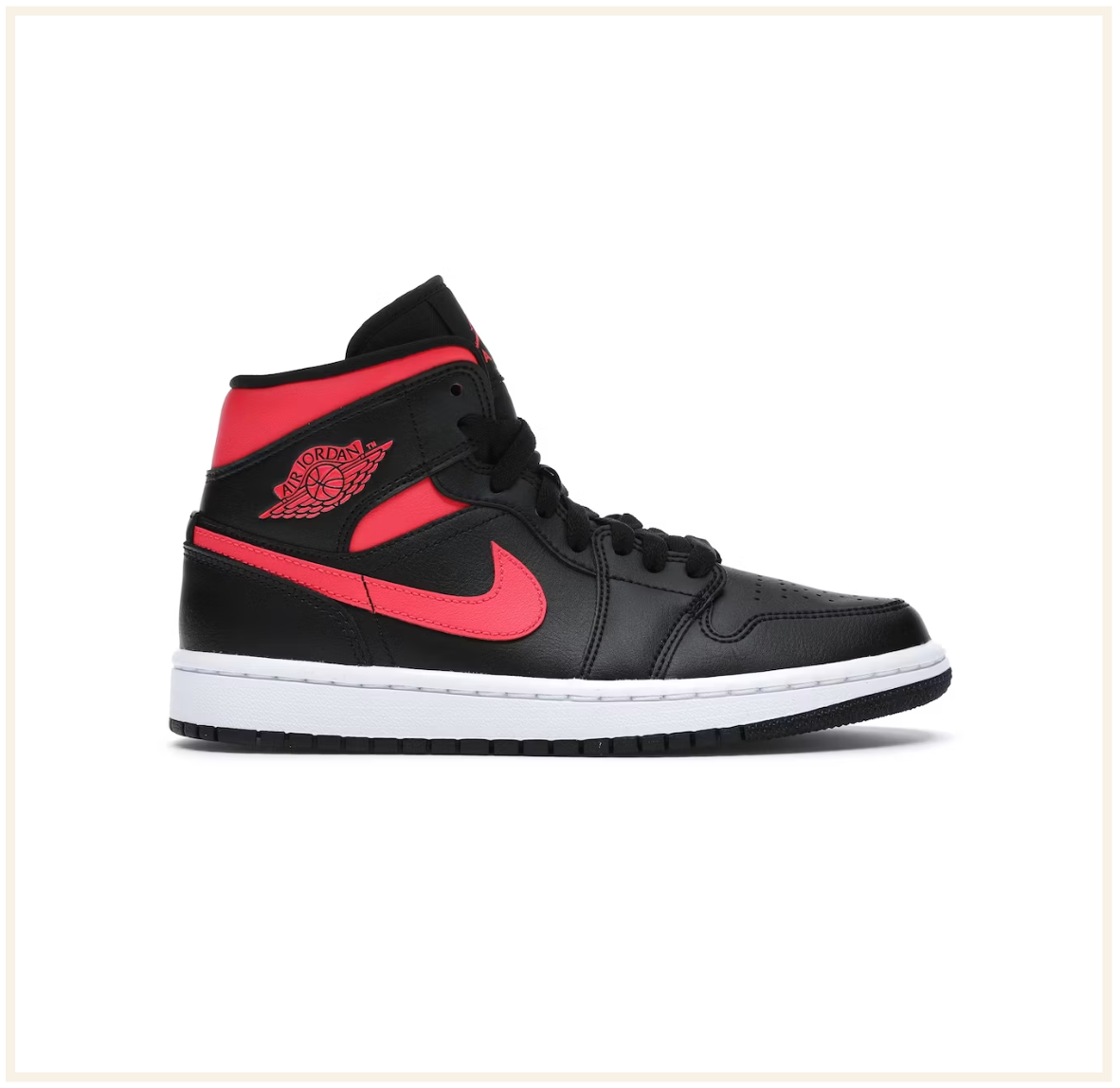 Air Jordan 1 Mid Black Siren Red (W)