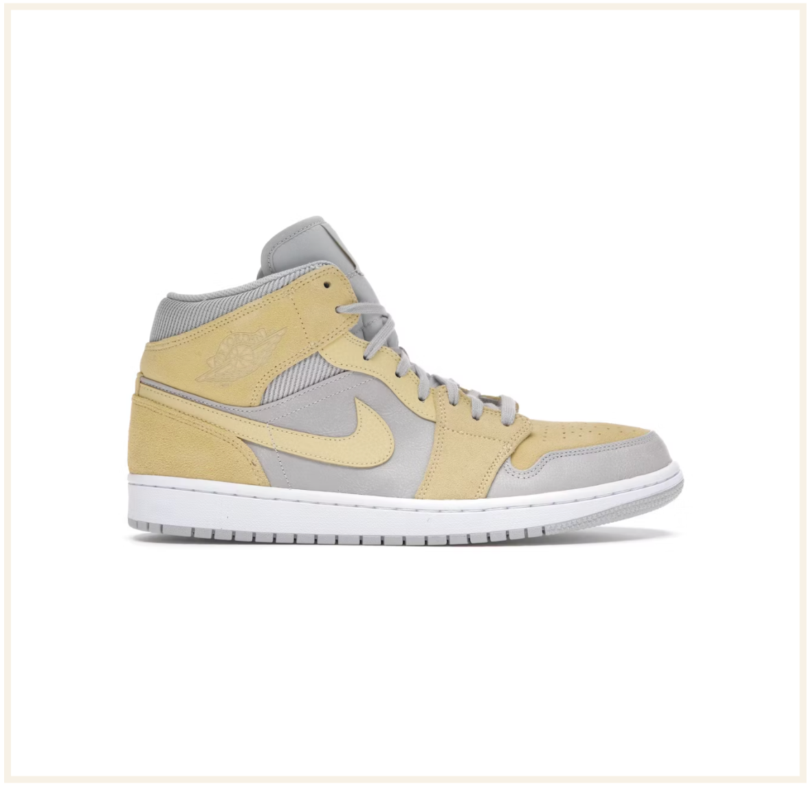 Air Jordan 1 Mid SE Grey Fog Lemon Wash Yellow