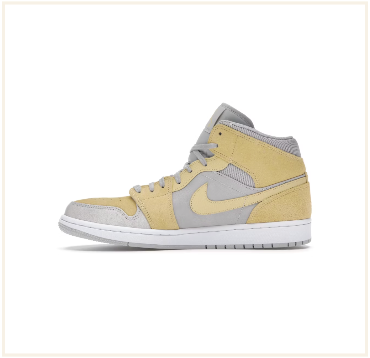 Air Jordan 1 Mid SE Grey Fog Lemon Wash Yellow