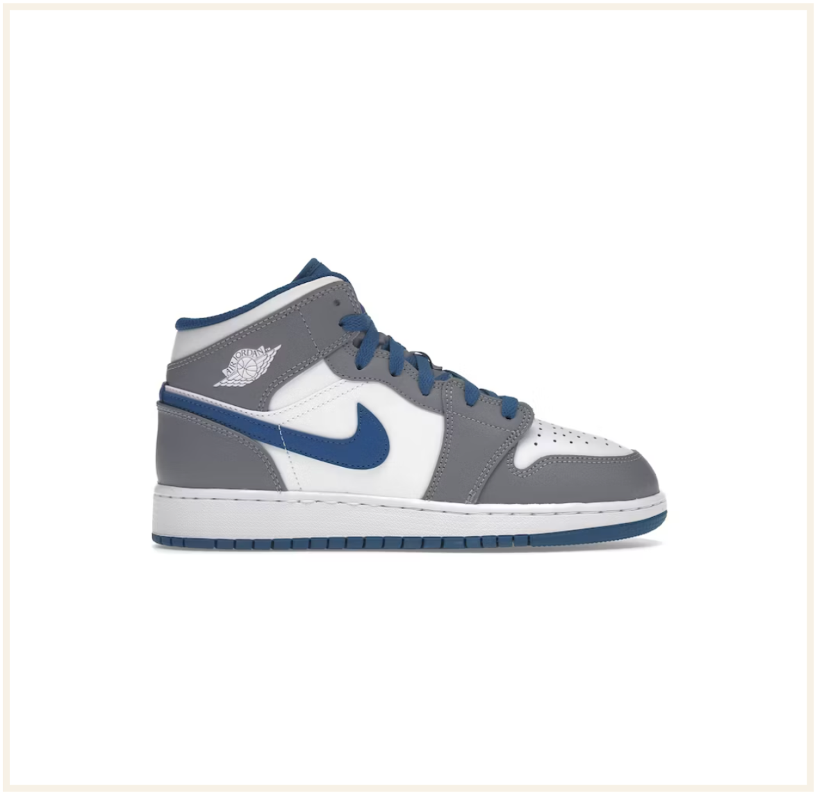 Air Jordan 1 Mid True Blue Cement (GS)