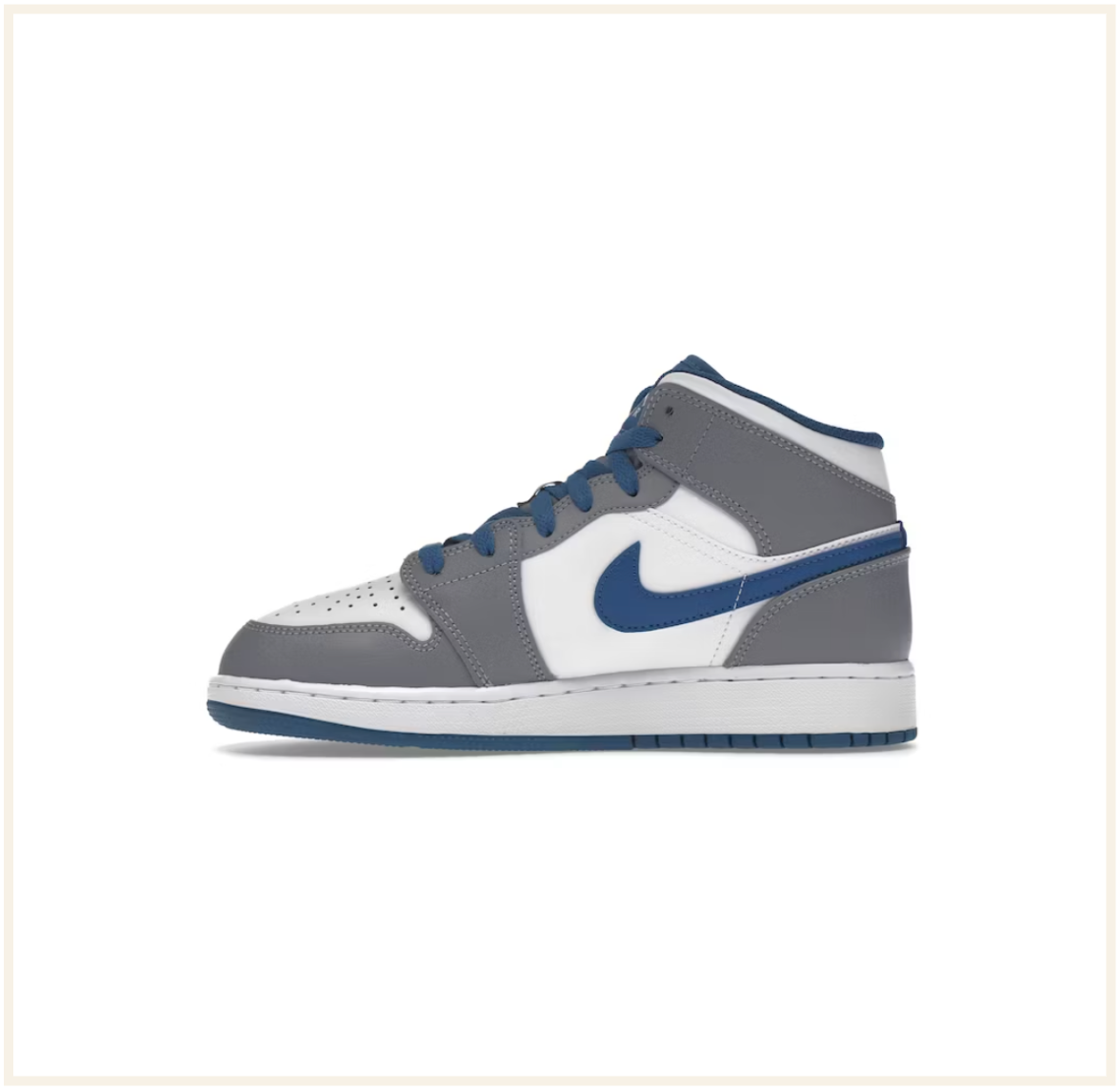 Air Jordan 1 Mid True Blue Cement (GS)