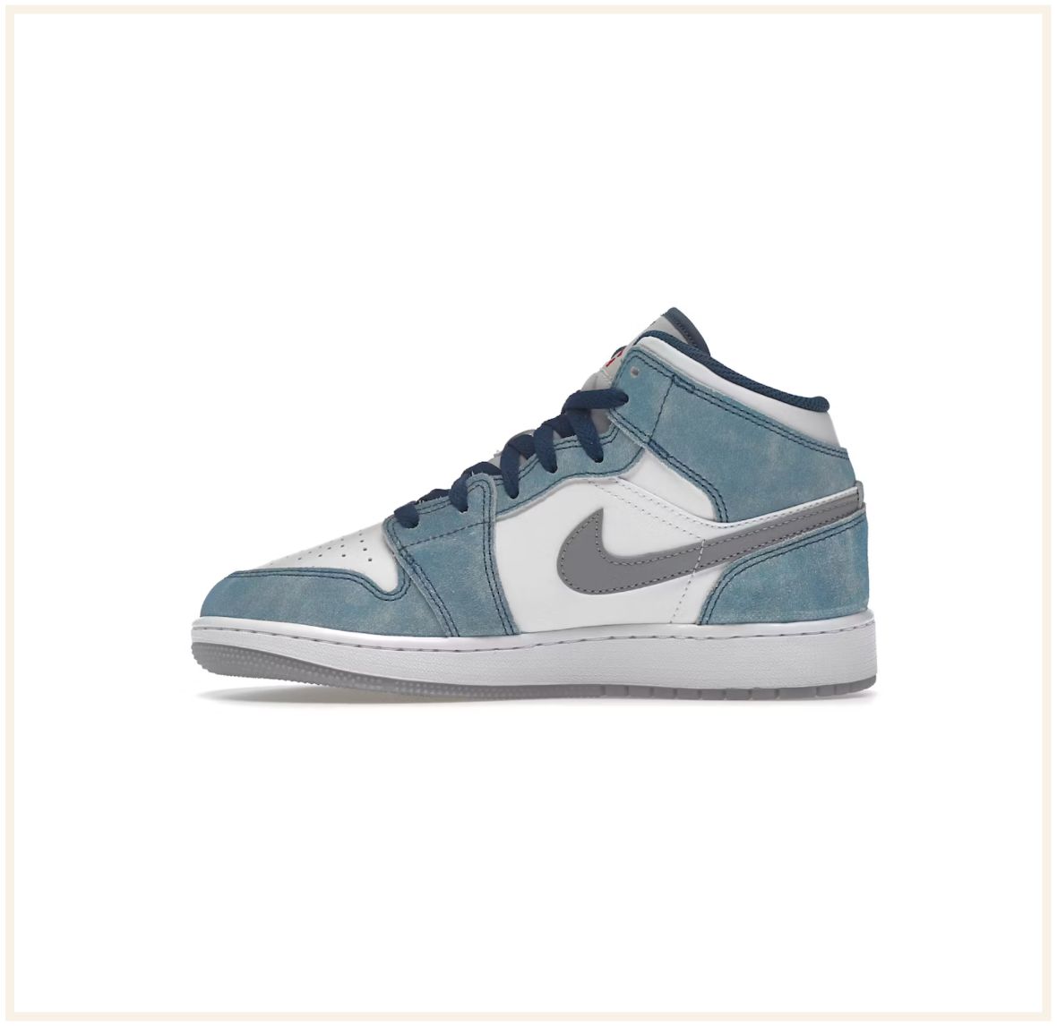 Air Jordan 1 Mid French Blue Fire Red (GS)