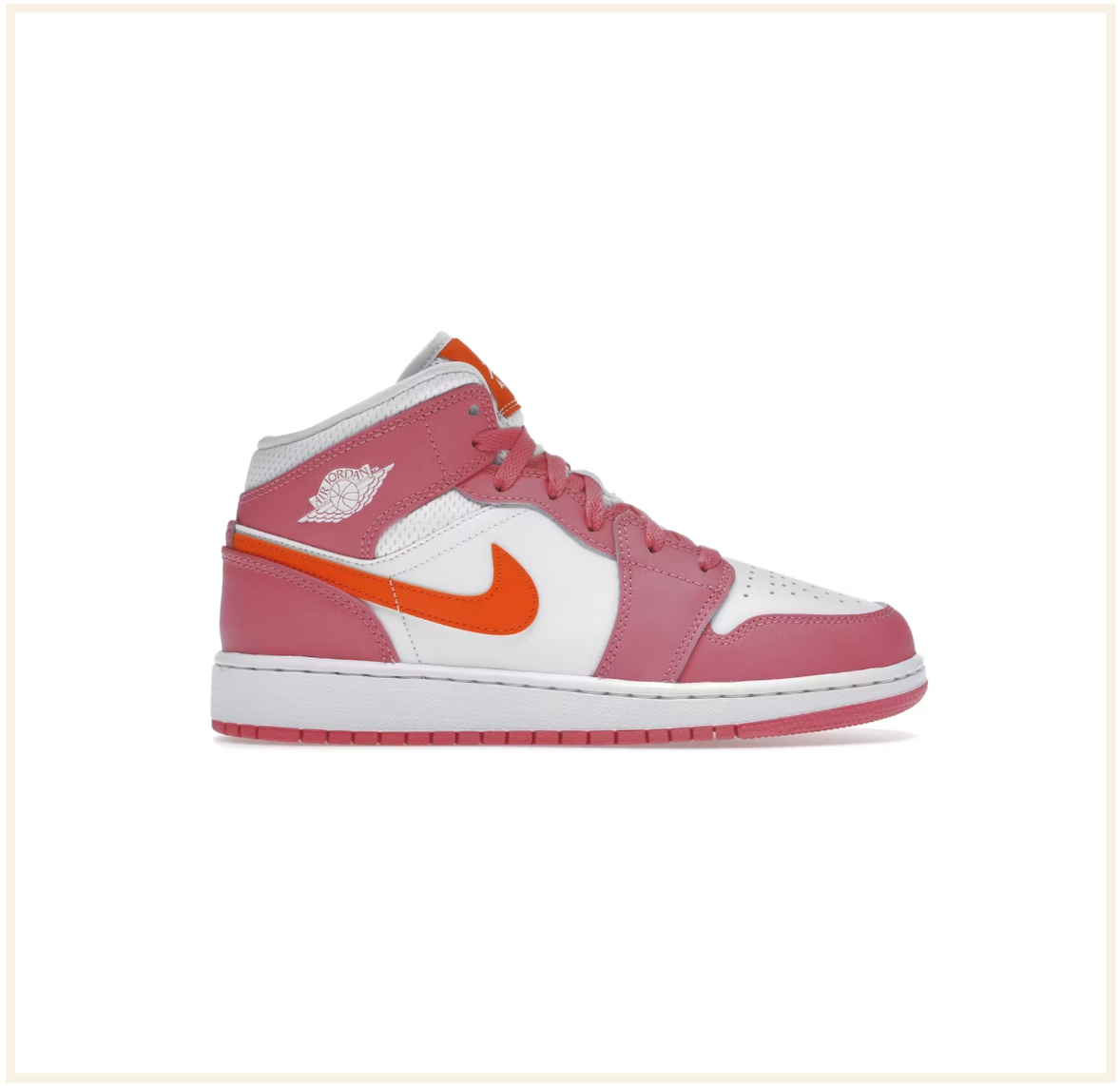 Air Jordan 1 Mid Pinksicle Safety Orange (GS)