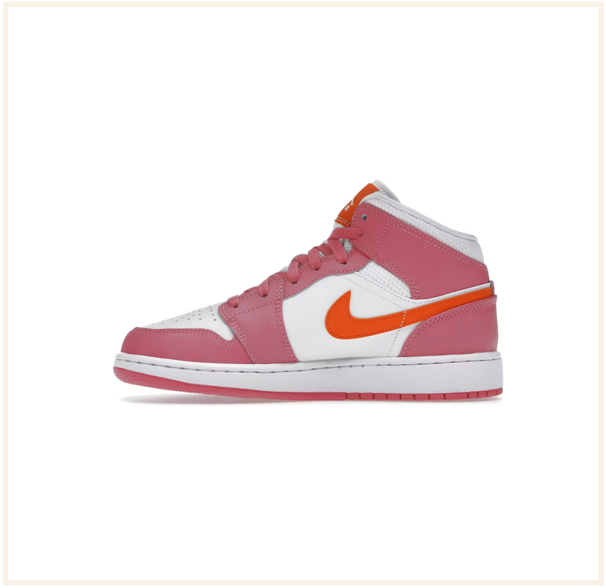 Air Jordan 1 Mid Pinksicle Safety Orange (GS)