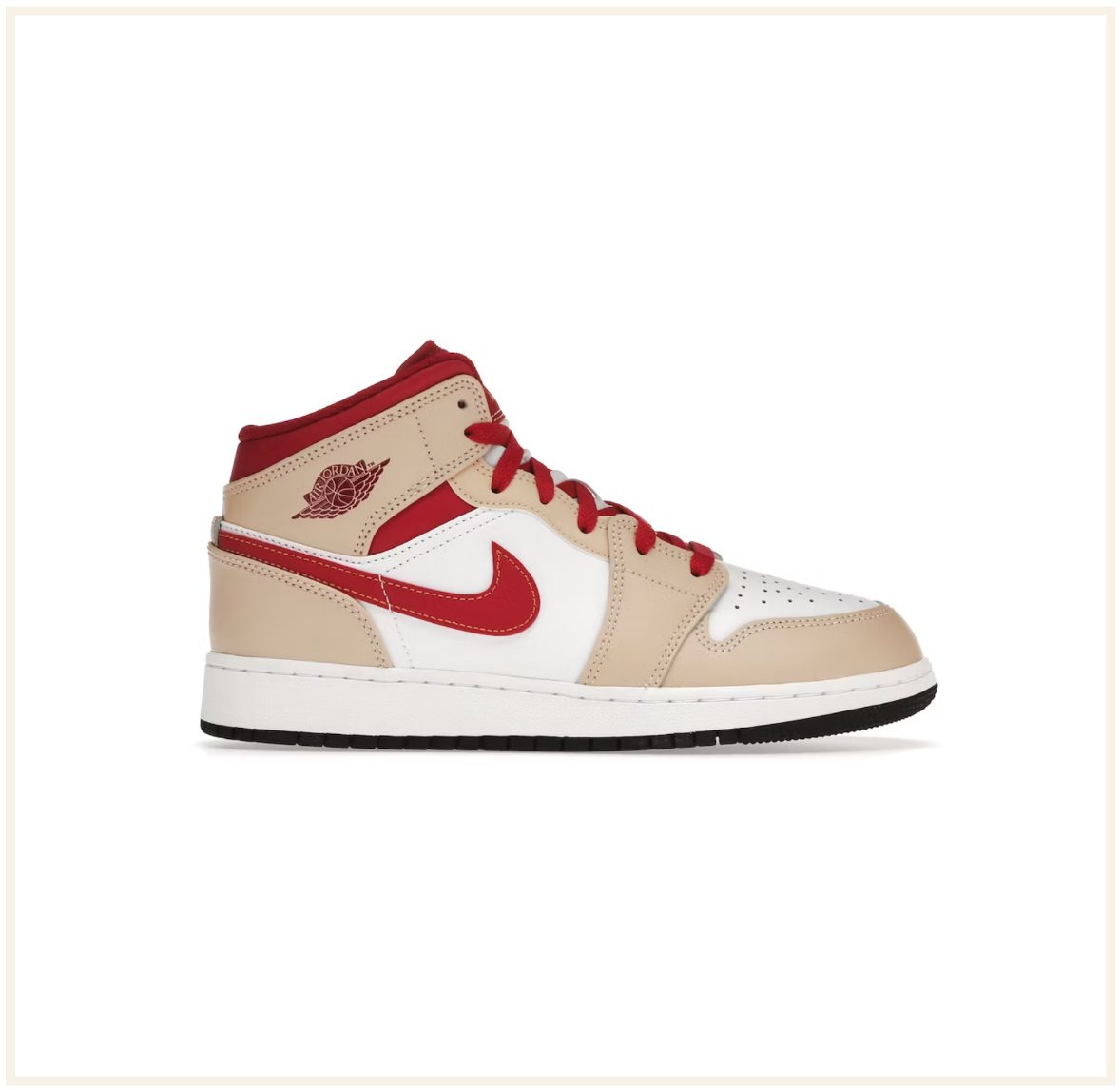 Air Jordan 1 Mid Light Curry Cardinal (GS)