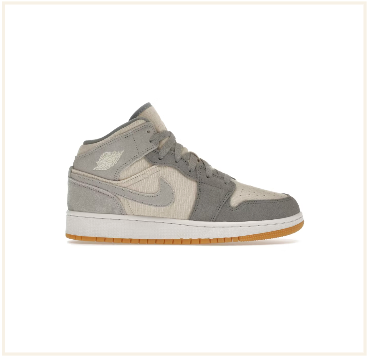 Air Jordan 1 Mid Coconut Milk Particle Grey (GS)