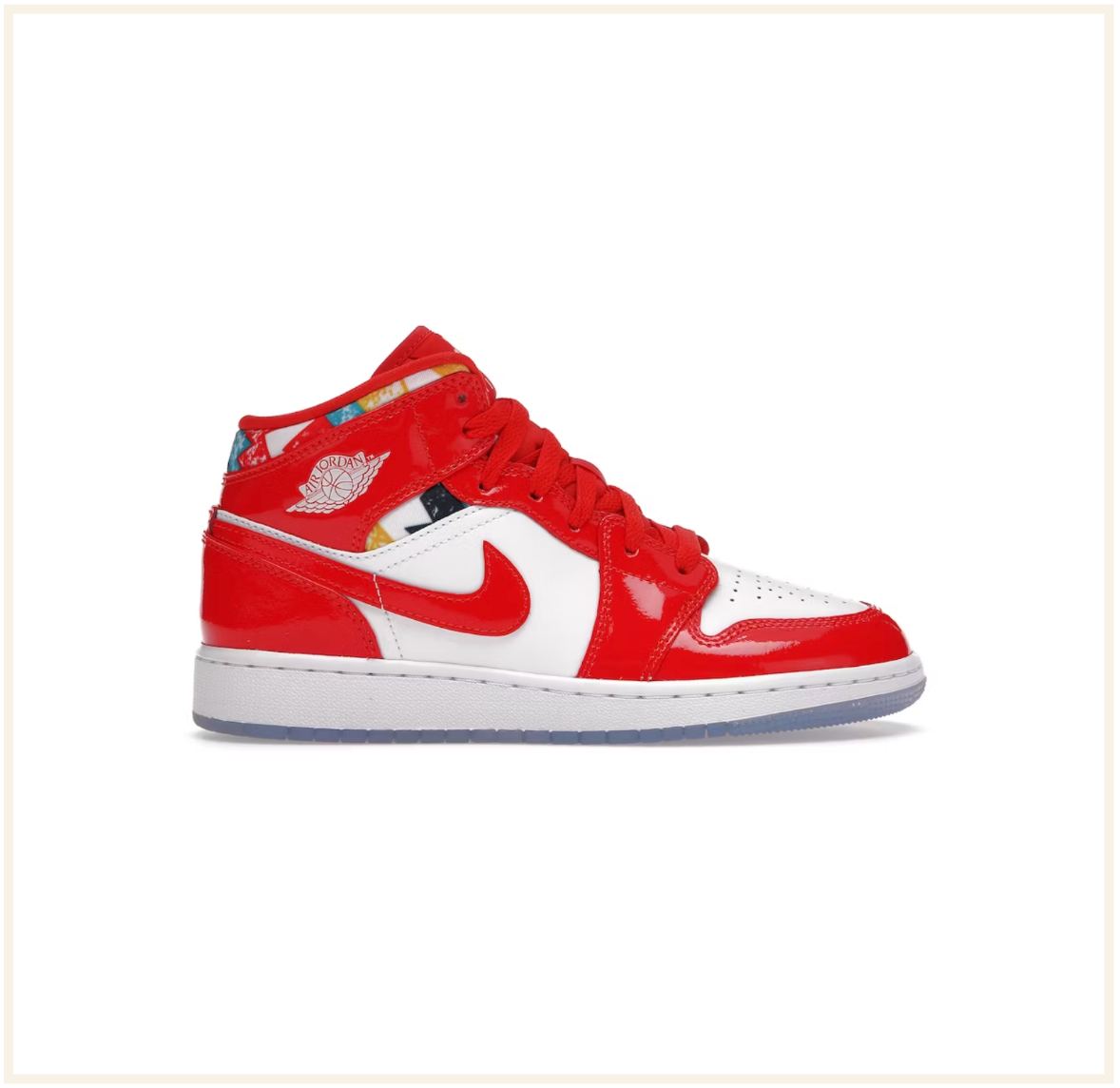 Air Jordan 1 Mid Barcelona Sweater Red Patent (GS)