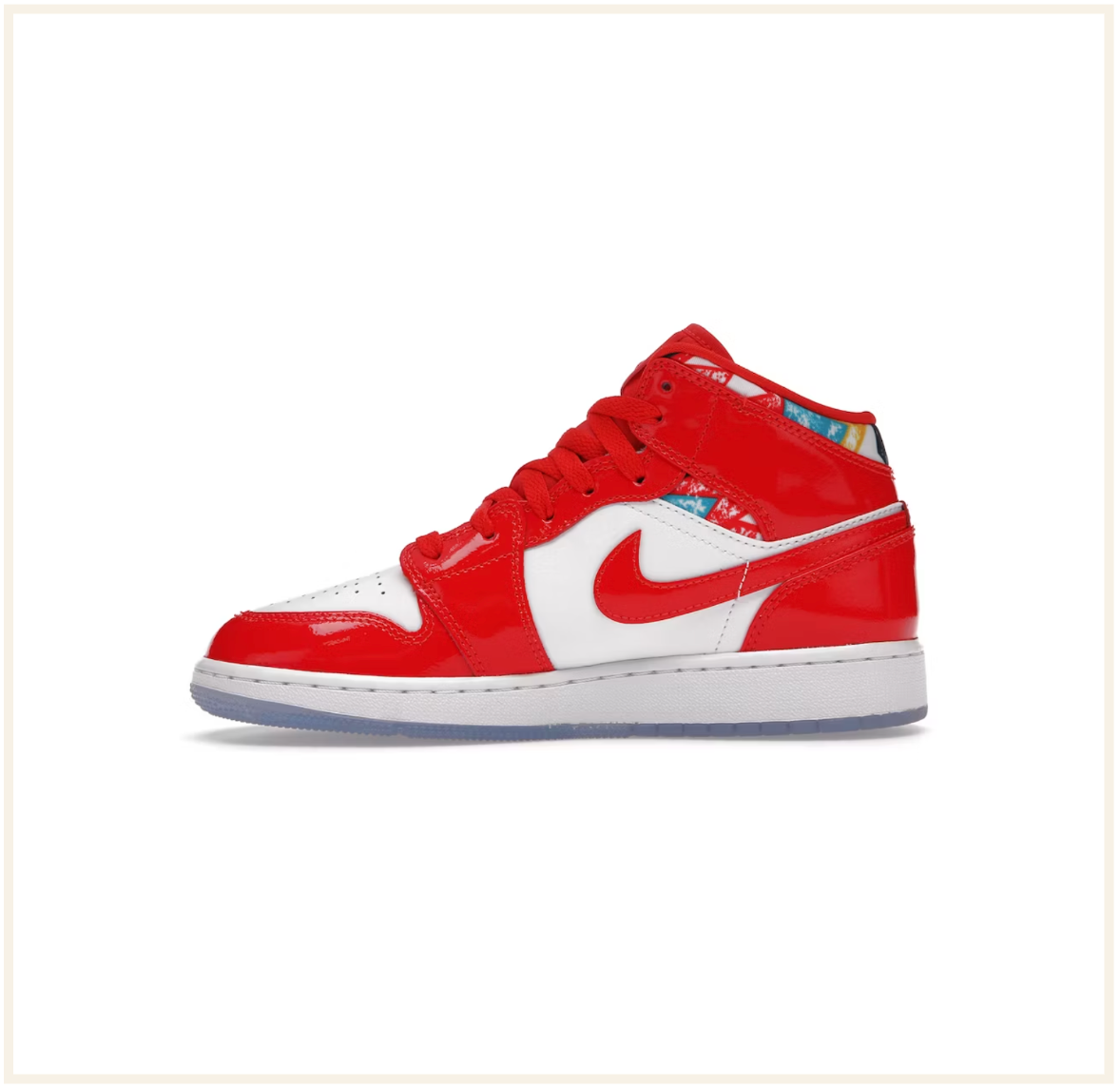 Air Jordan 1 Mid Barcelona Sweater Red Patent (GS)