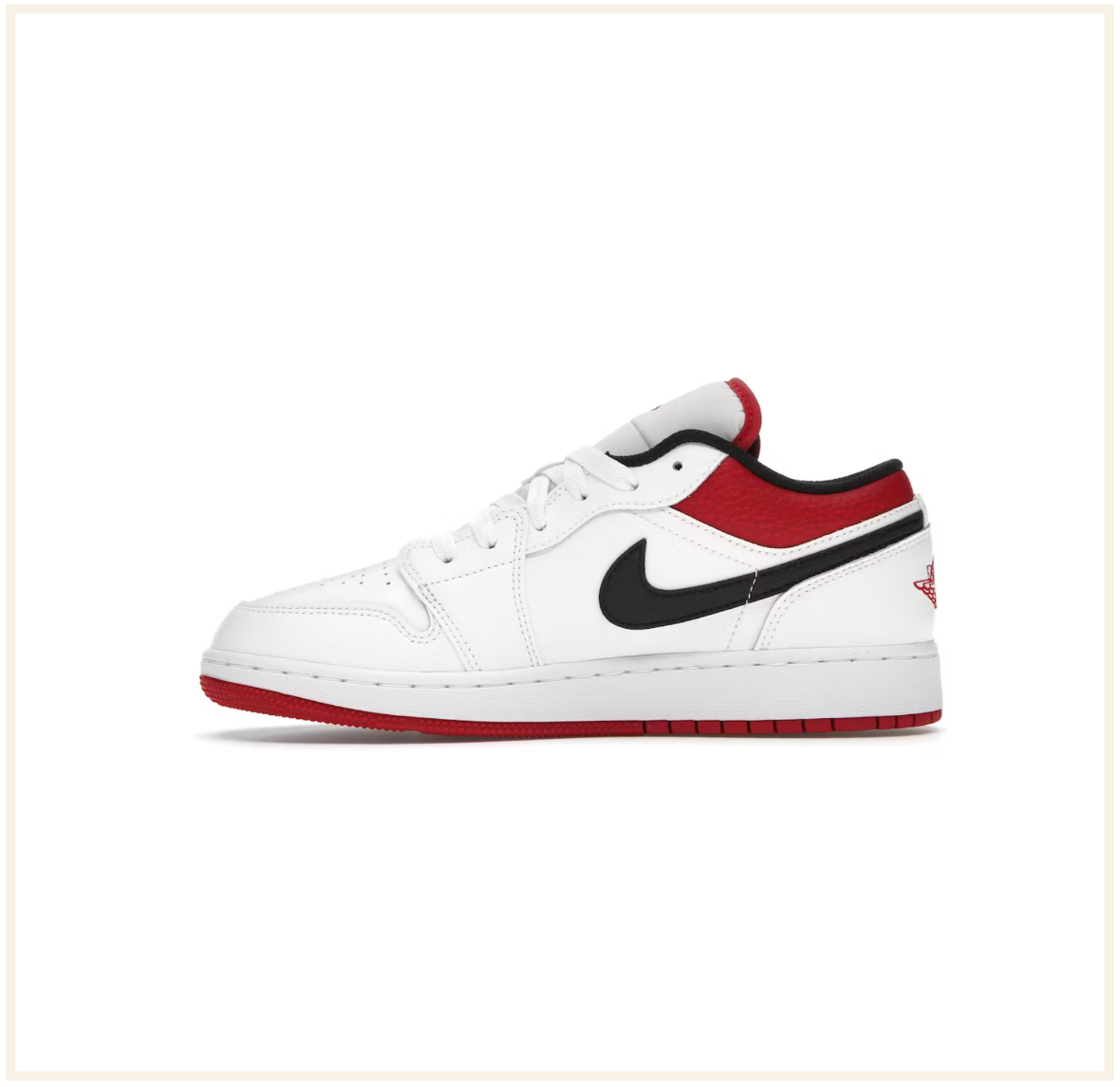 Air Jordan 1 Low White Gym Red (GS) (2021)