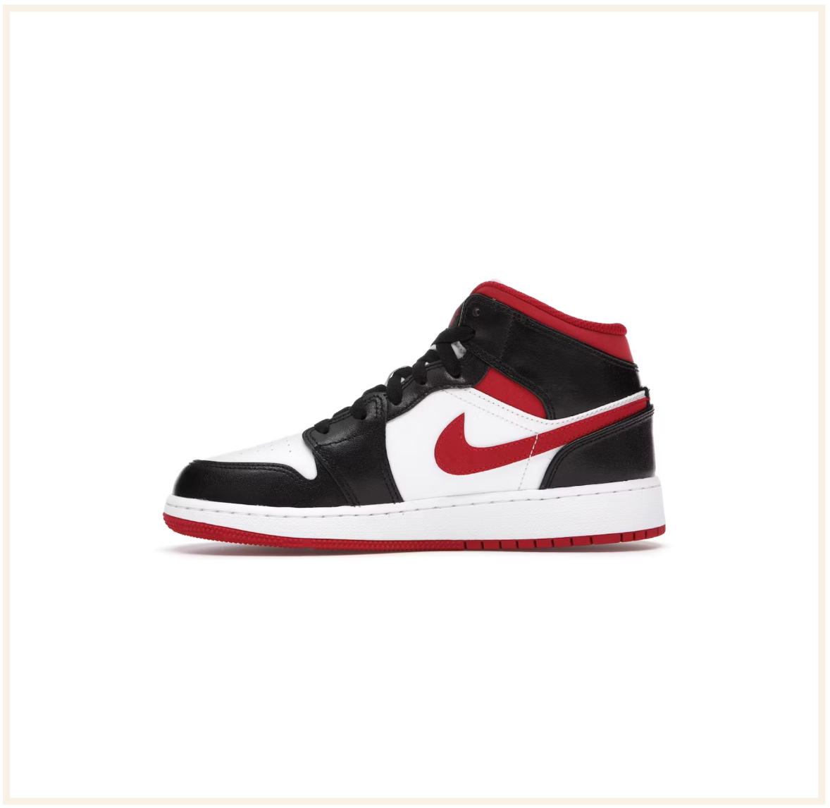 Air Jordan 1 Mid Black Gym Red (GS)