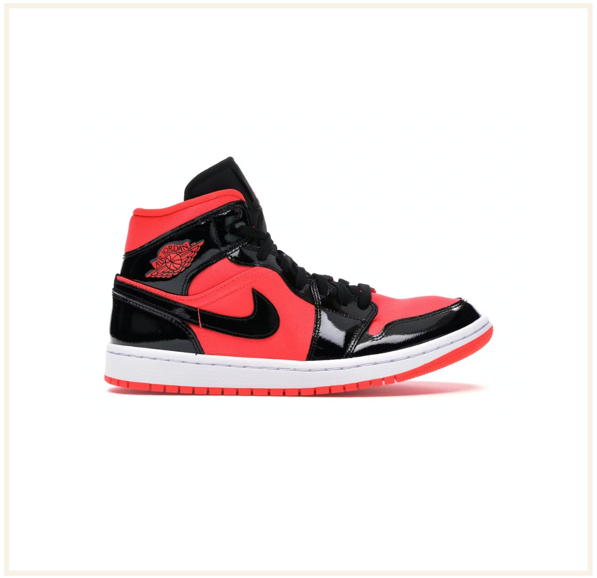 Air Jordan 1 Mid Hot Punch Red Black (W)