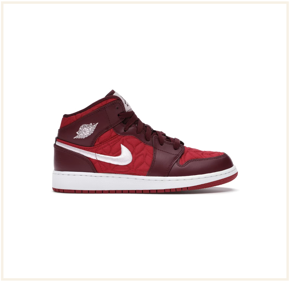 Air Jordan 1 Mid Red Quilt (GS) (2020)