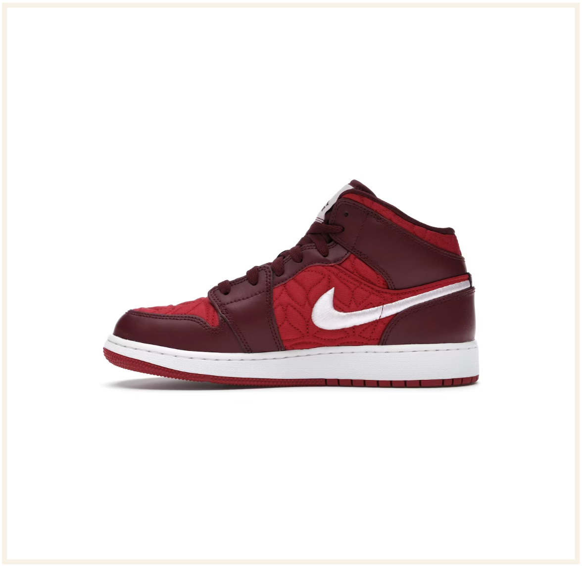 Air Jordan 1 Mid Red Quilt (GS) (2020)