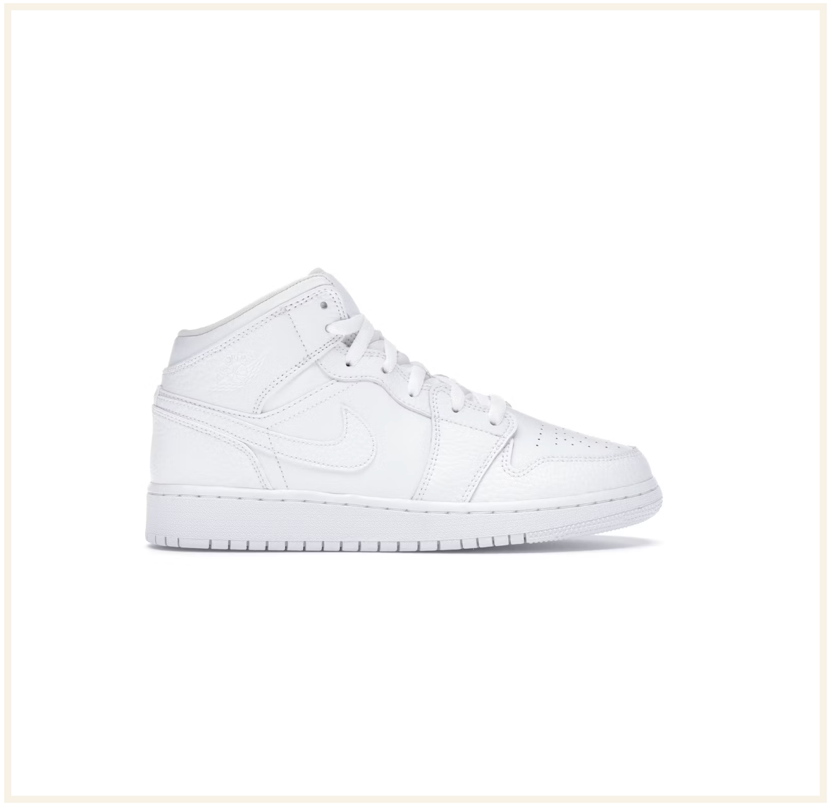 Air Jordan 1 Mid Triple White (GS) (2020)