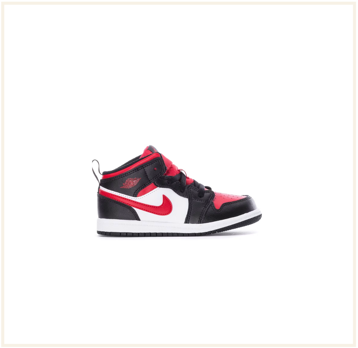 Air Jordan 1 Mid Black Fire Red (TD)