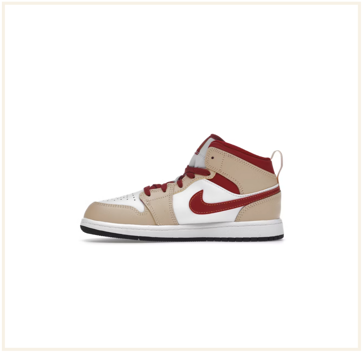 Air Jordan 1 Mid Light Curry Cardinal PS