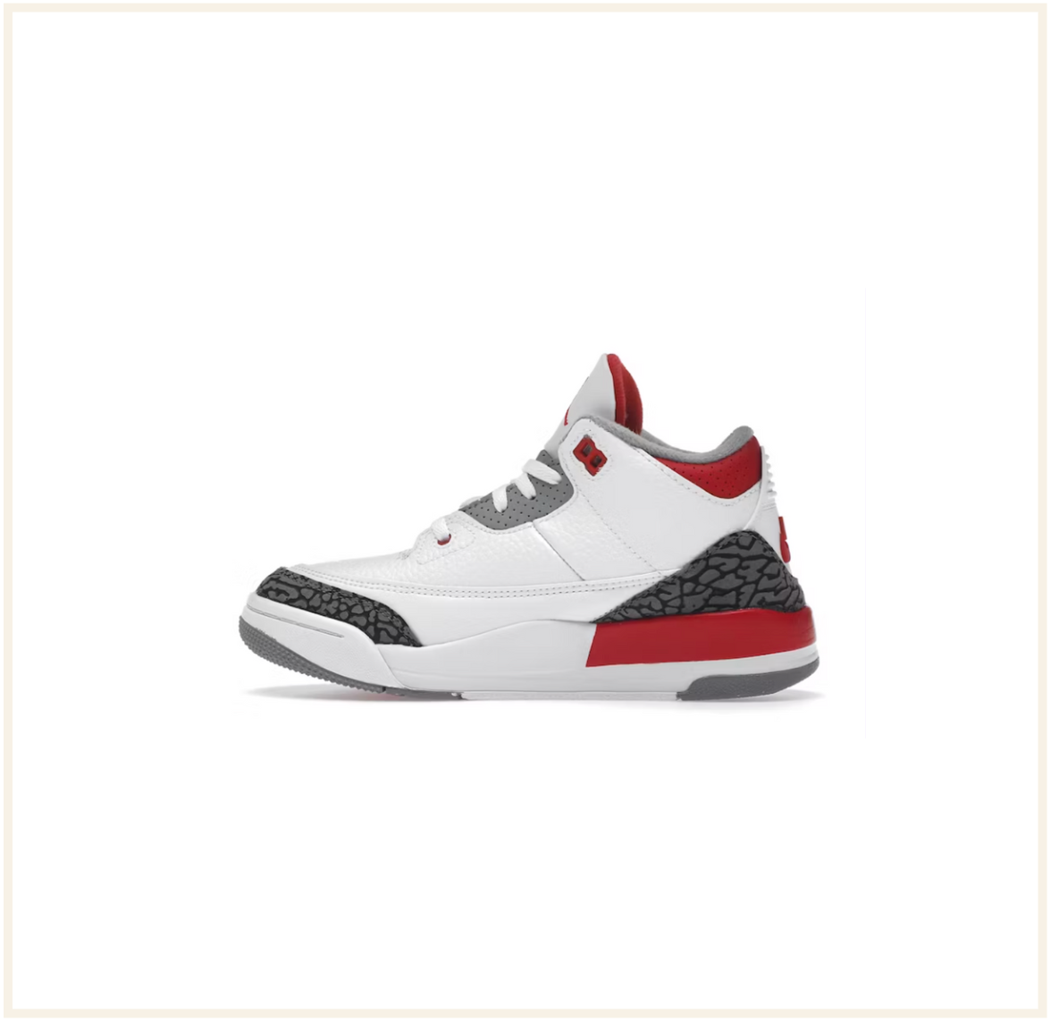 Jordan retro 3 white sales red