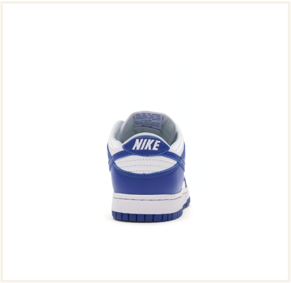 Royal blue and clearance white nike dunks kentucky