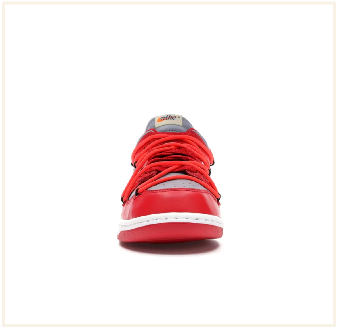 Off white x nike 2025 dunk low university red