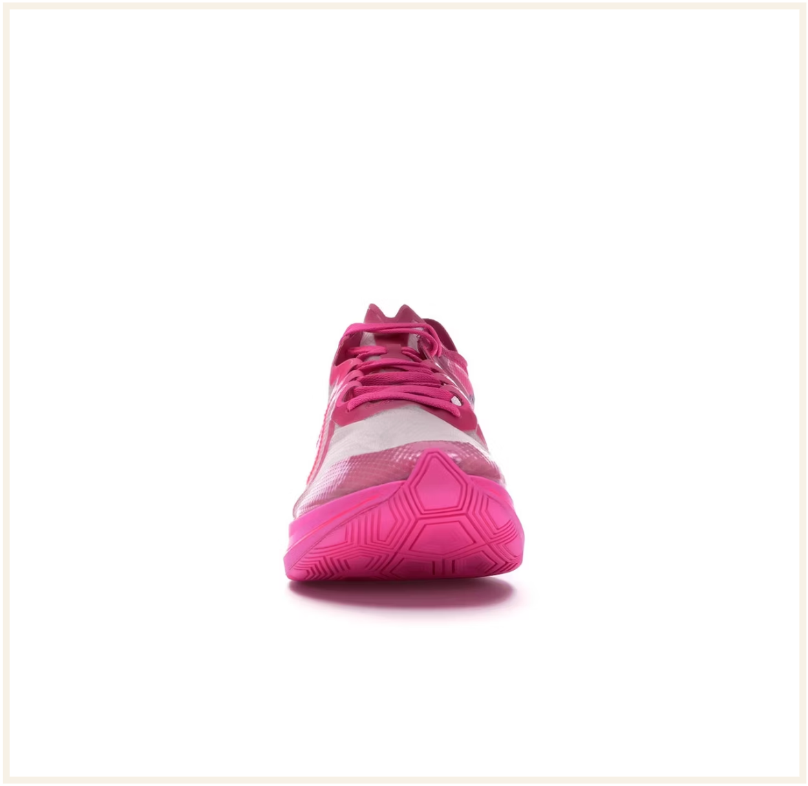 Pink off white nikes best sale