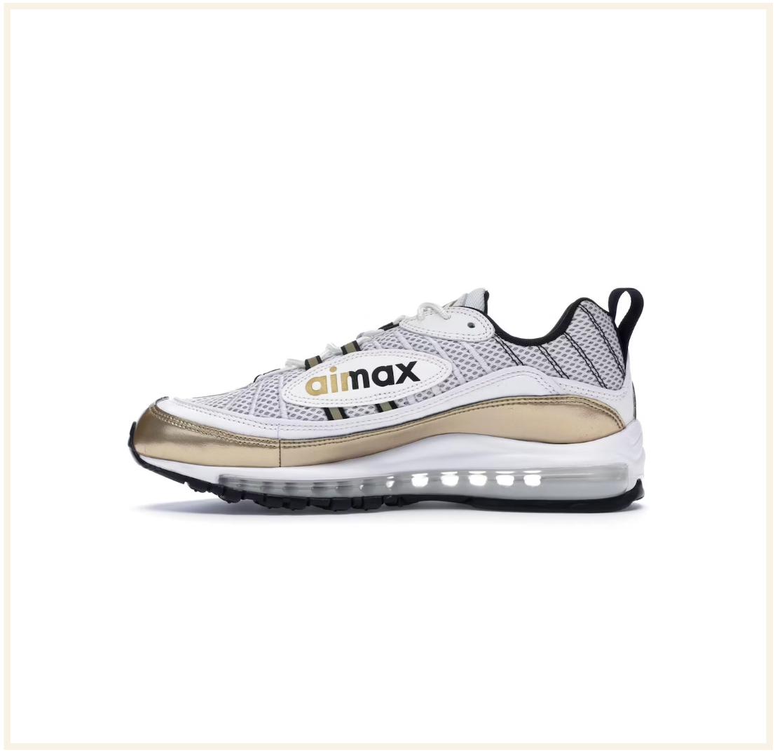 Air max 98 top uk white gold