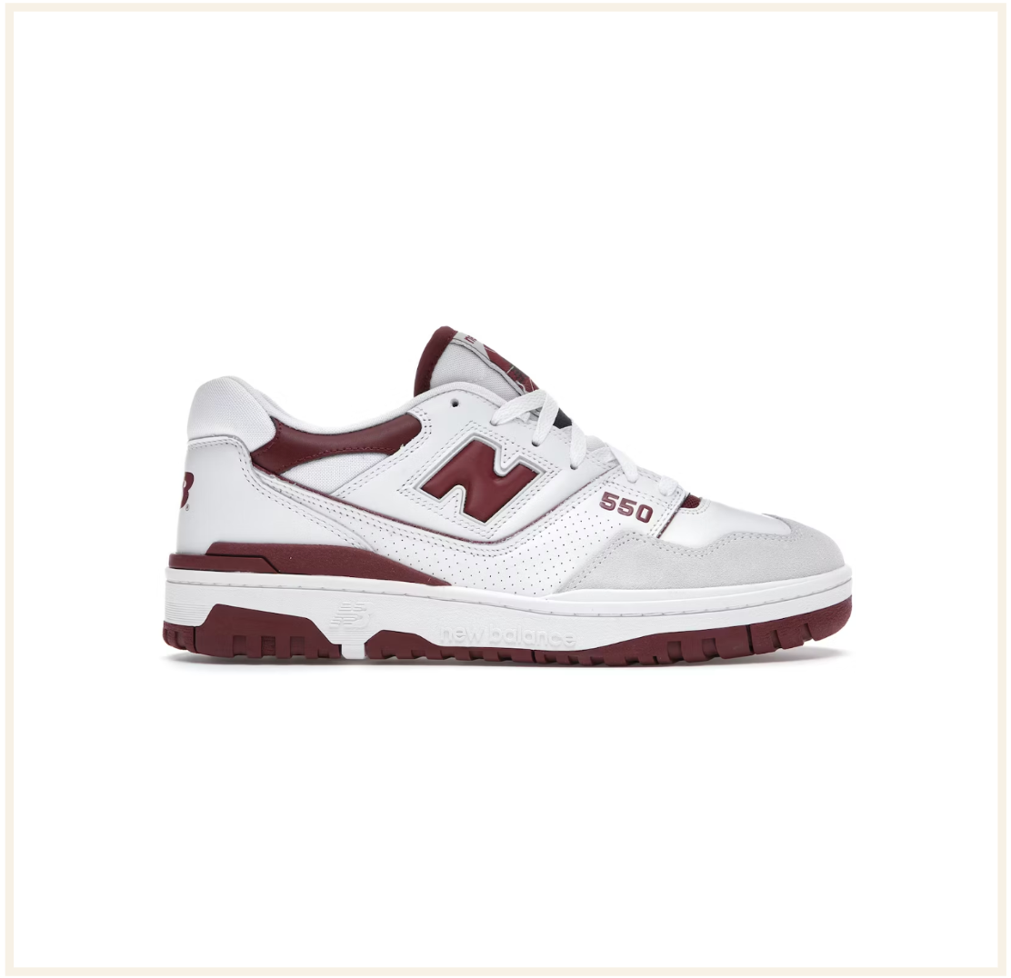 New Balance 550 Sea Salt Burgundy