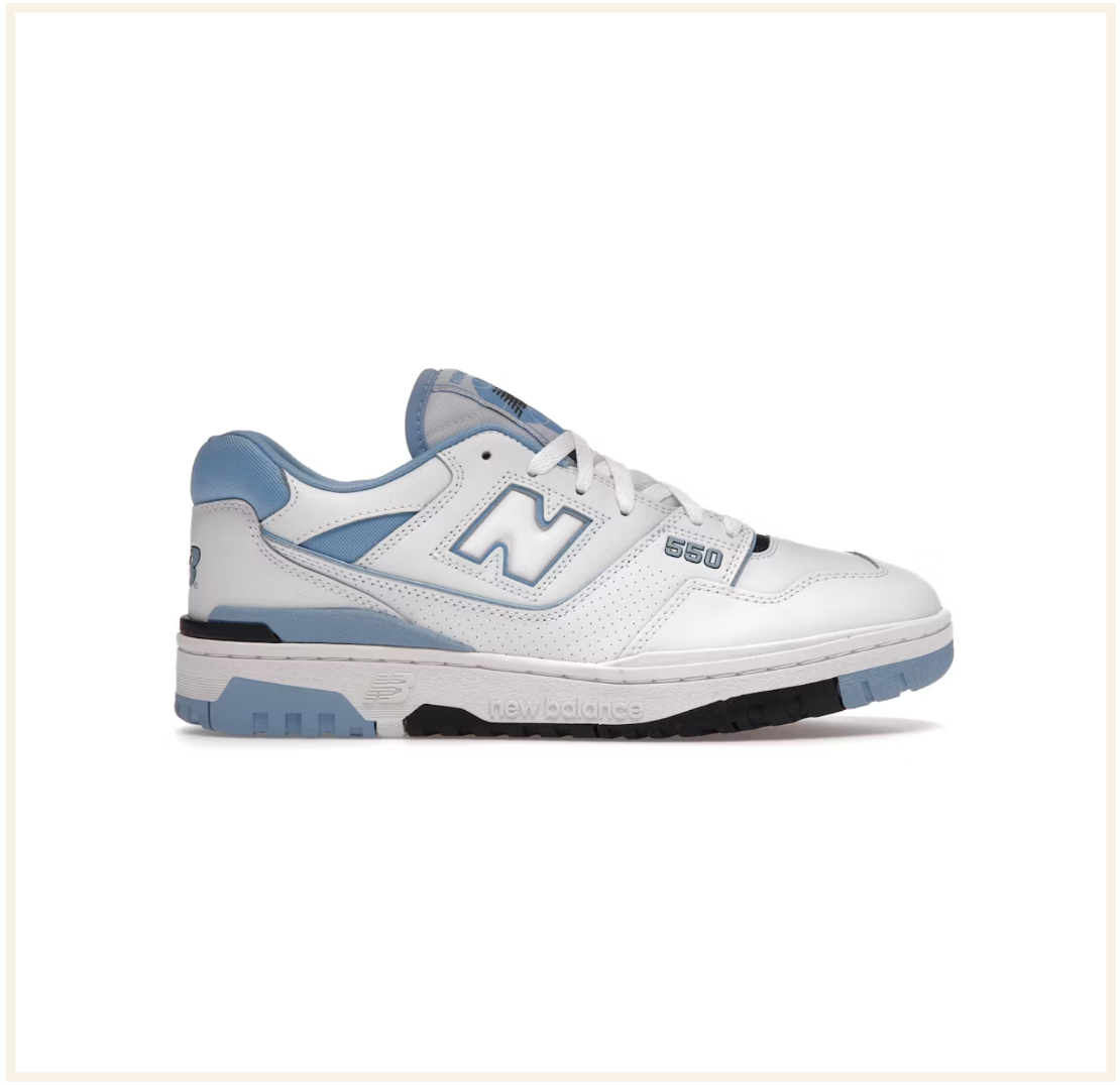 New Balance 550 UNC White University Blue