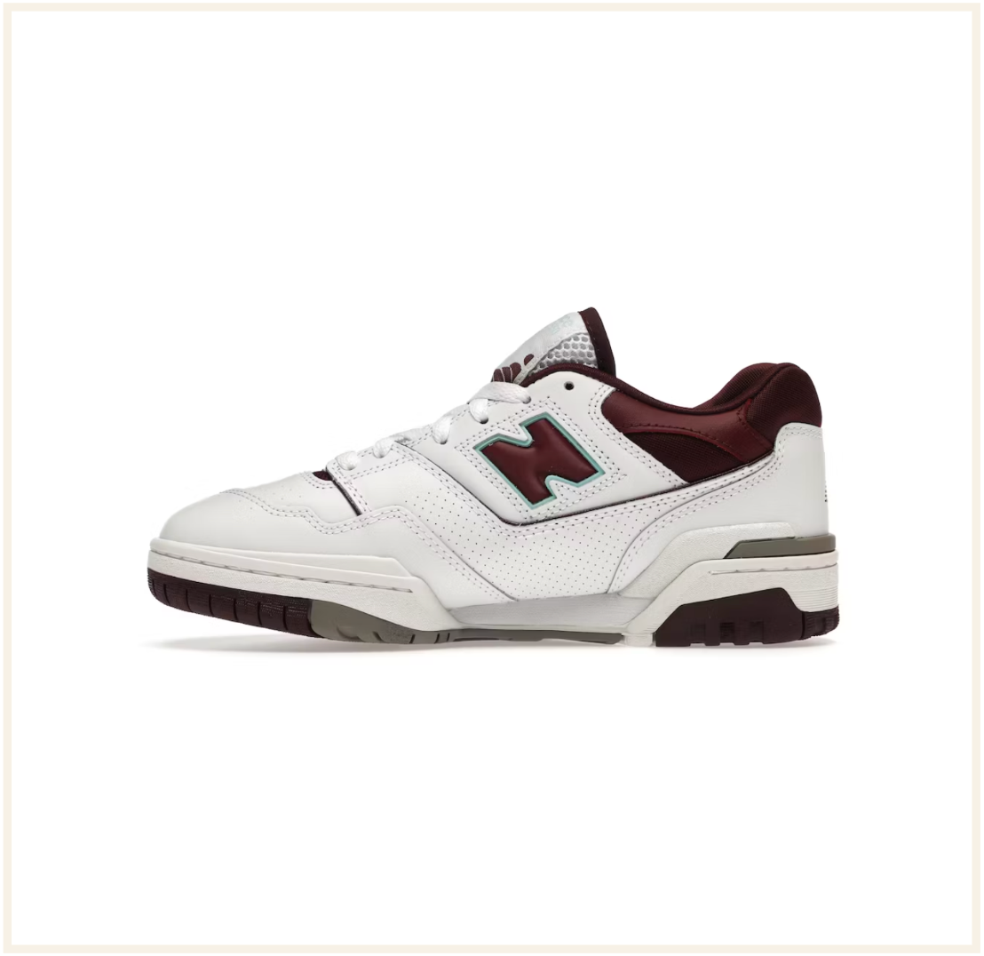 New Balance 550 Burgundy Cyan