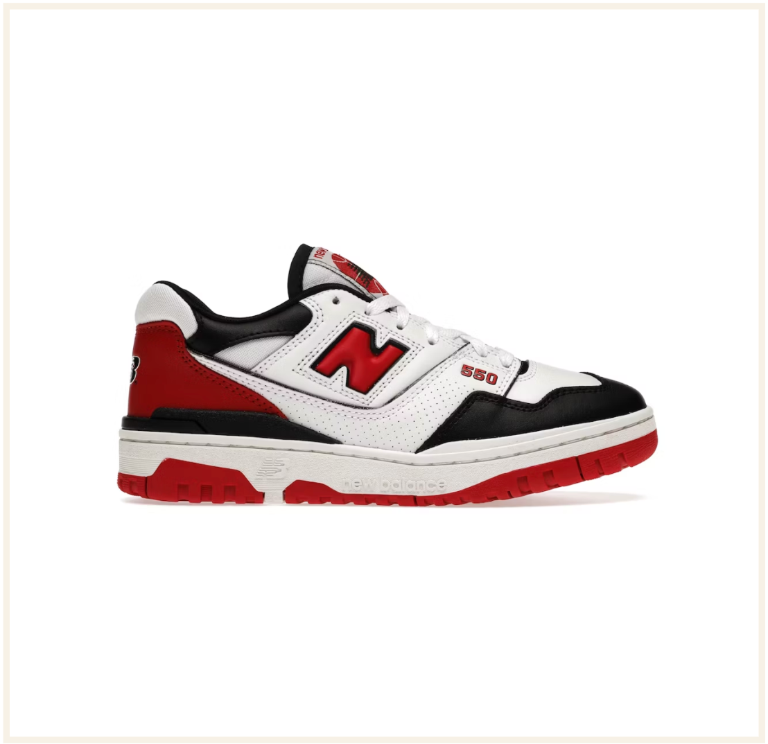 New Balance 550 White Red Black