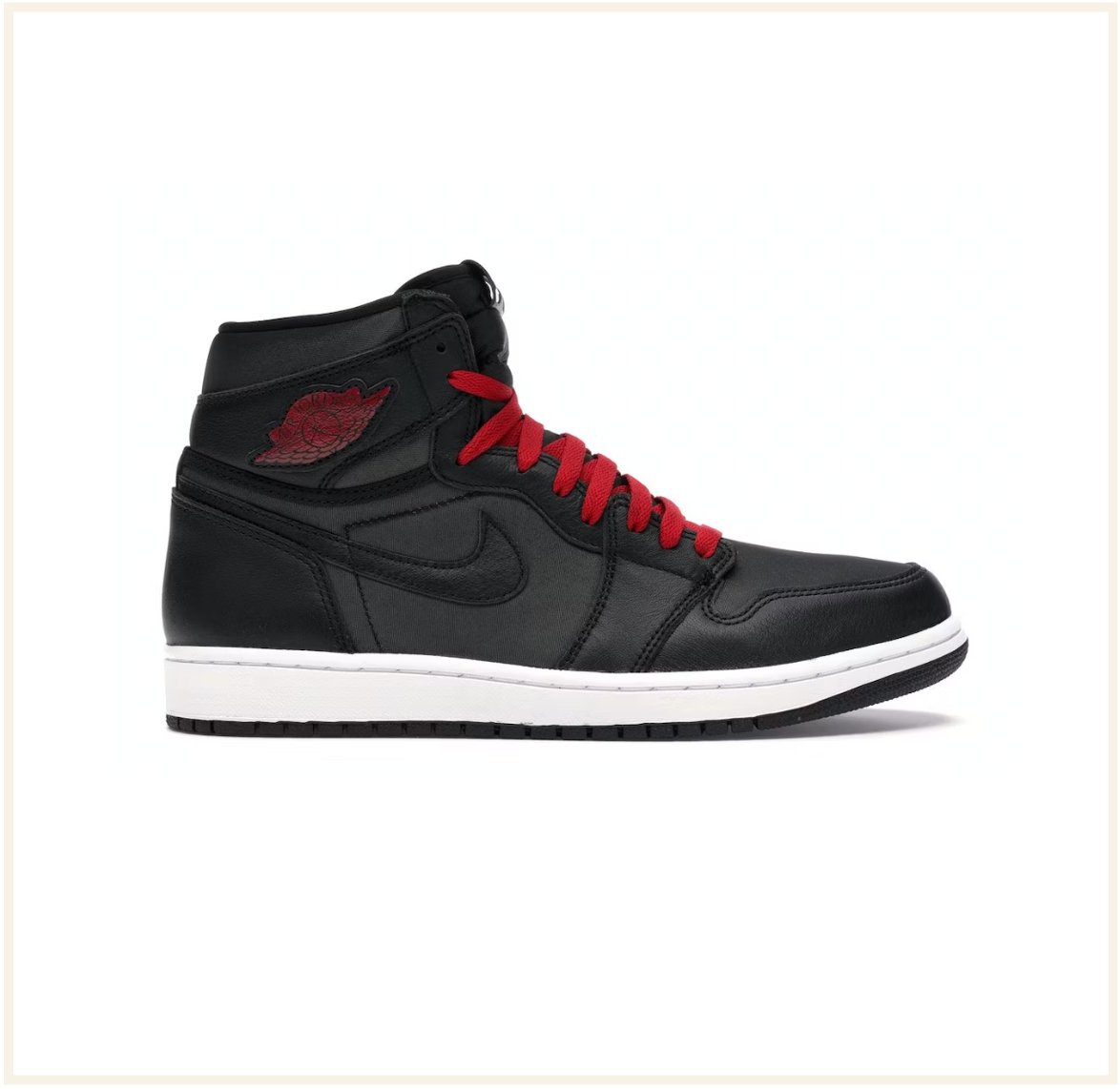 Air Jordan 1 Retro High Black Satin Gym Red