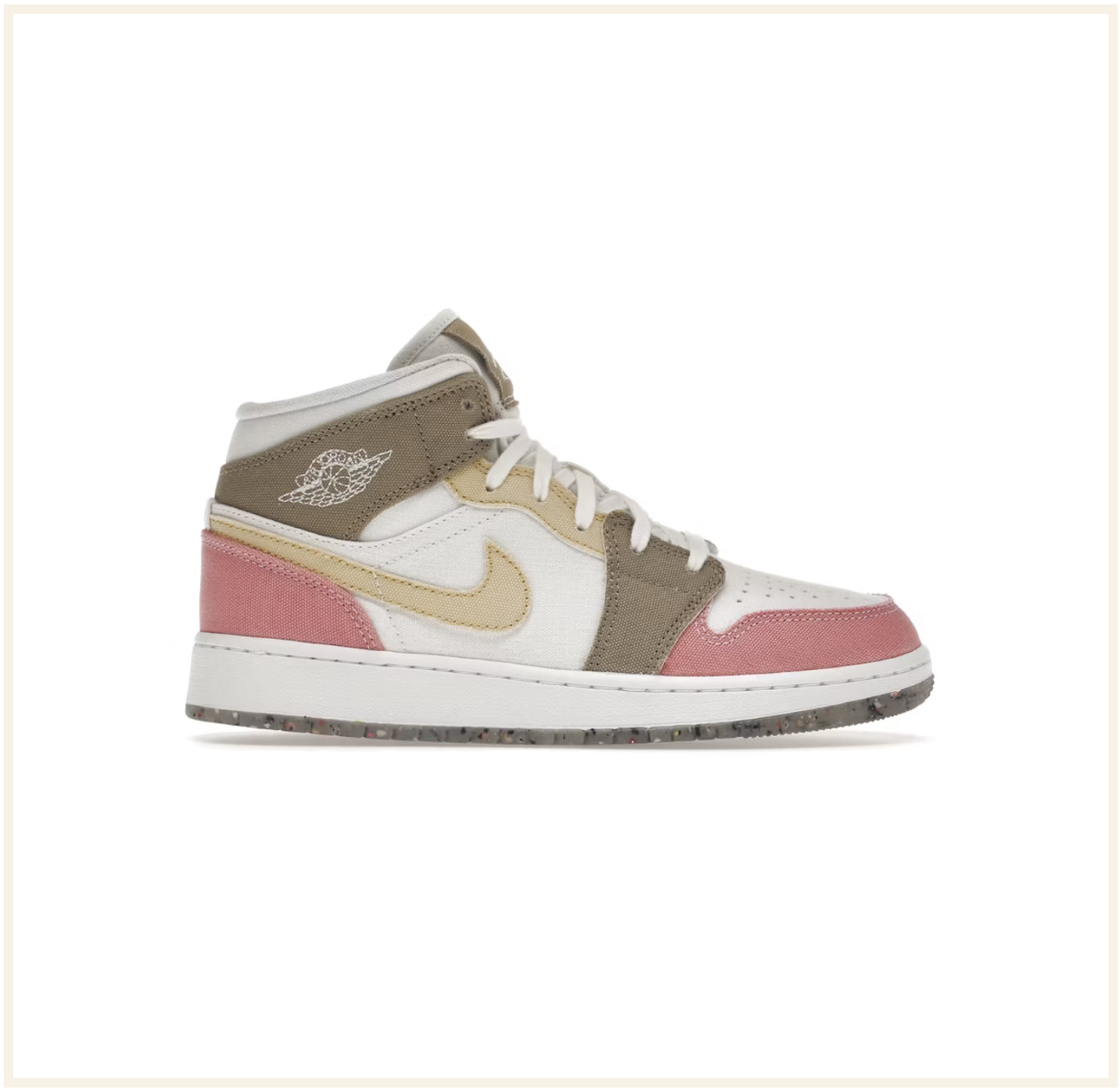 Air Jordan 1 Mid SE Pastel Vivid Green Grind (GS)