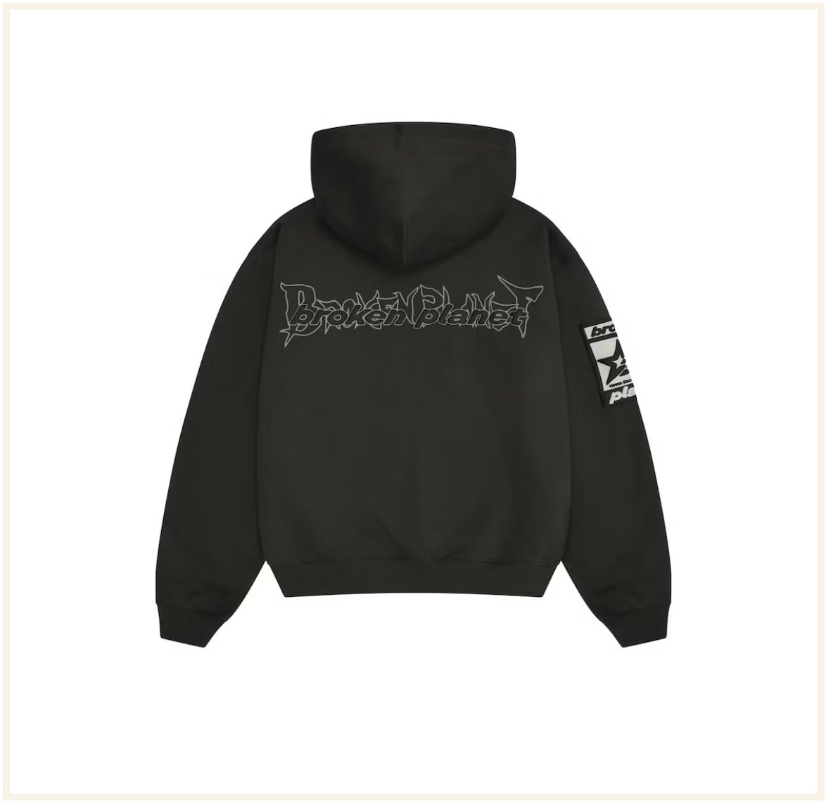 Broken Planet Beware Hoodie Black