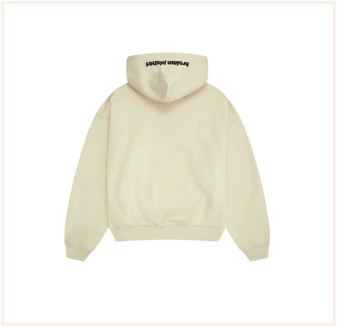 Broken Planet Zip Up Hoodie Bone White