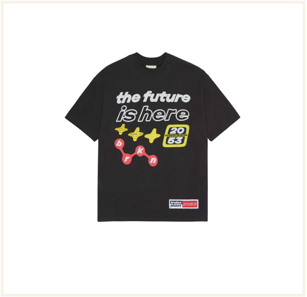 Broken Planet The Future Is Here T-shirt Soot Black