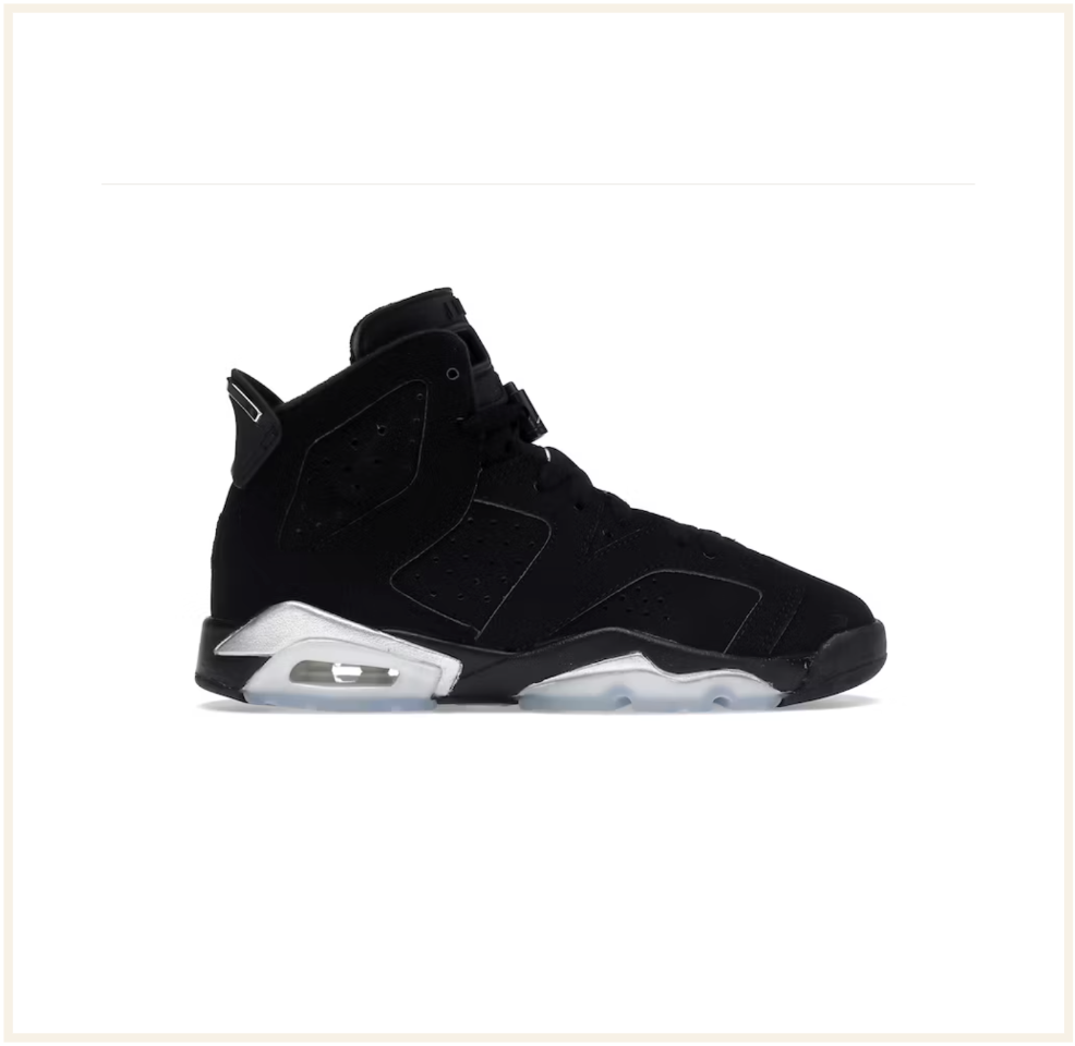 Air Jordan 6 Retro Chrome Metallic Silver (GS)