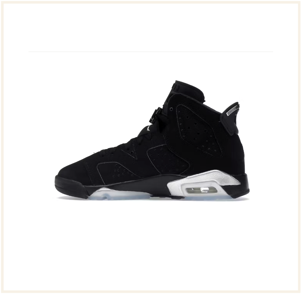 Air Jordan 6 Retro Chrome Metallic Silver (GS)