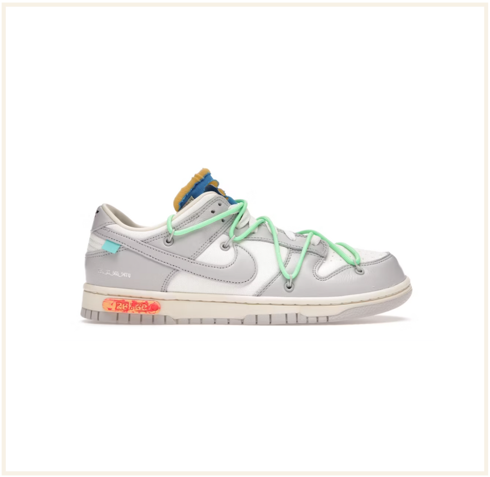 Off-White x Nike Dunk Low White Seafoam Lot 26