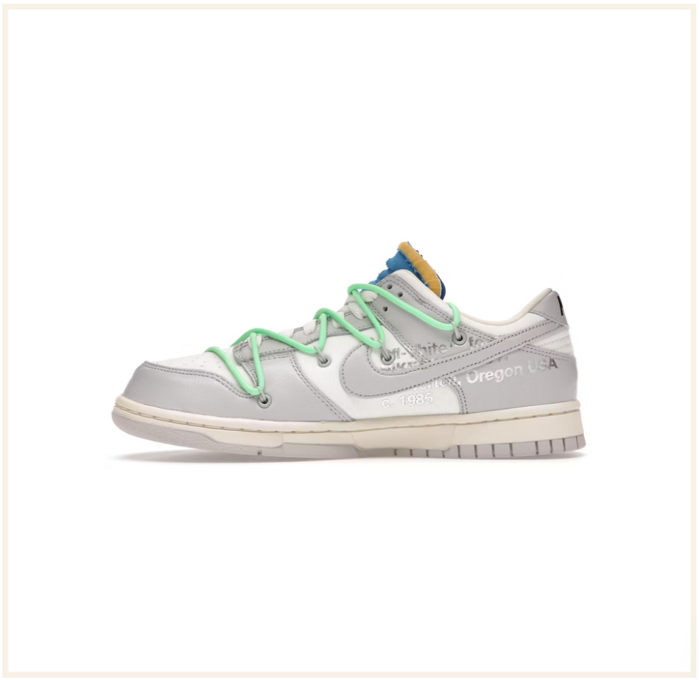 Off-White x Nike Dunk Low White Seafoam Lot 26