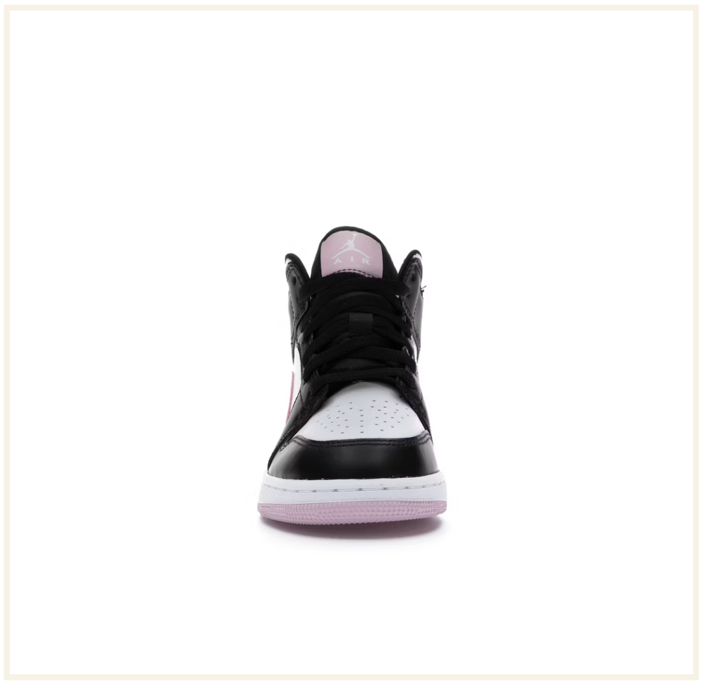 Air Jordan 1 Mid White Black Light Arctic Pink (GS) (VNDS)